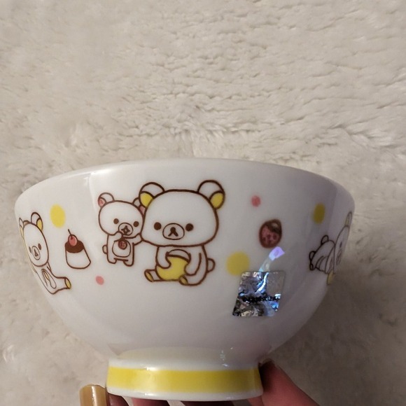 New 4" Rilakkuma Ceramic Rice Bowl - Picture 6 of 10